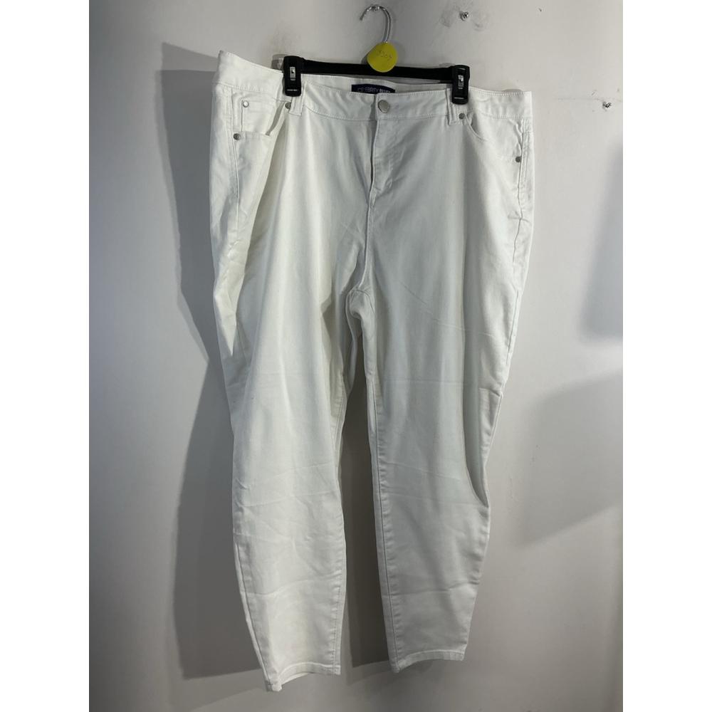 Womans Celebrity Blues Size 20 W White Cropped Jeans